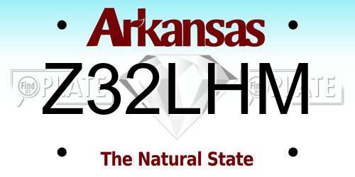 Z32LHM Arkansas License Plate