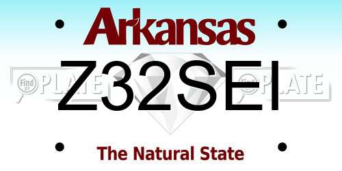 Z32SEI Arkansas License Plate