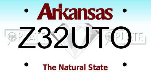 Z32UTO Arkansas License Plate
