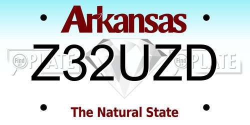 Z32UZD Arkansas License Plate
