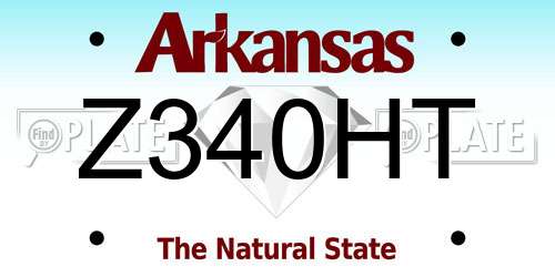 Z340HT Arkansas License Plate