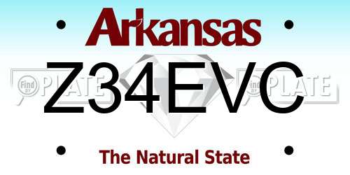 Z34EVC Arkansas License Plate