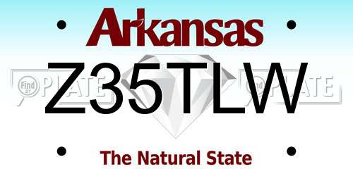 Z35TLW Arkansas License Plate