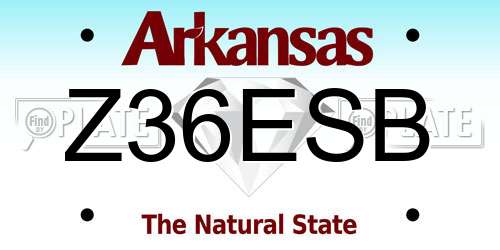 Z36ESB Arkansas License Plate