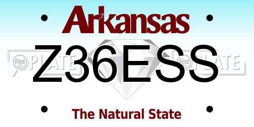 Z36ESS Arkansas License Plate