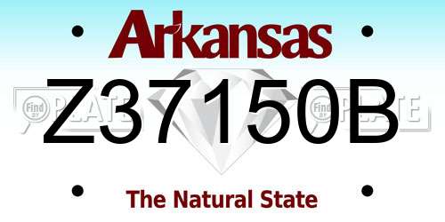 Z37150B Arkansas License Plate