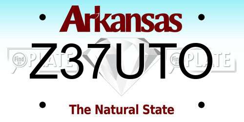 Z37UTO Arkansas License Plate