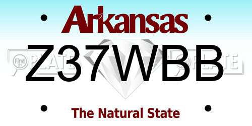 Z37WBB Arkansas License Plate
