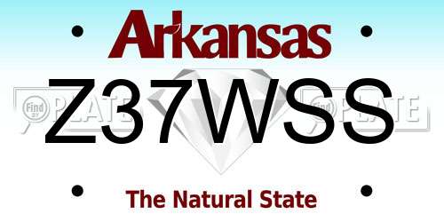 Z37WSS Arkansas License Plate