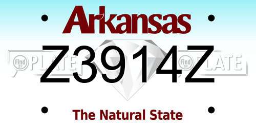 Z3914Z Arkansas License Plate