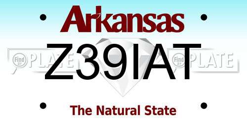 Z39IAT Arkansas License Plate