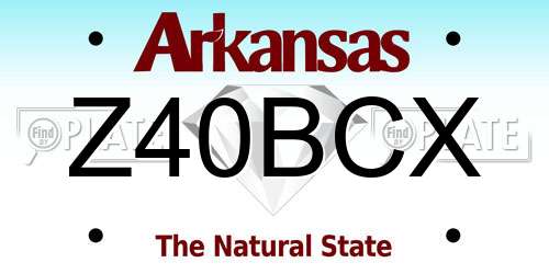 Z40BCX Arkansas License Plate