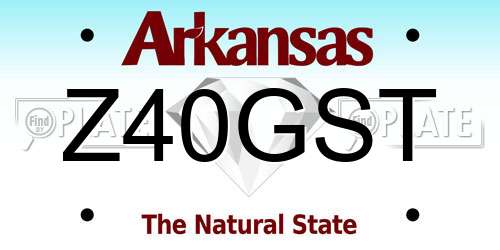 Z40GST Arkansas License Plate