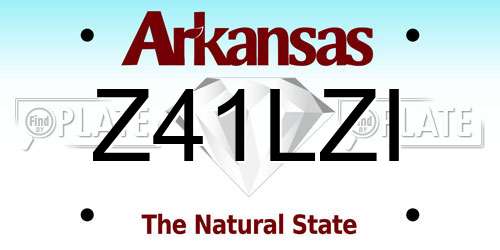 Z41LZI Arkansas License Plate