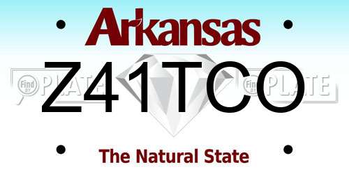 Z41TCO Arkansas License Plate