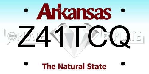 Z41TCQ Arkansas License Plate