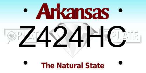 Z424HC Arkansas License Plate
