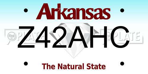 Z42AHC Arkansas License Plate