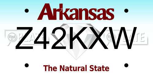 Z42KXW Arkansas License Plate