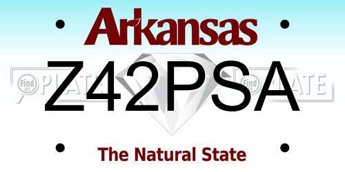 Z42PSA Arkansas License Plate