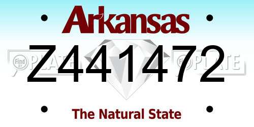Z441472 Arkansas License Plate