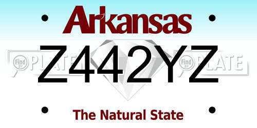 Z442YZ Arkansas License Plate