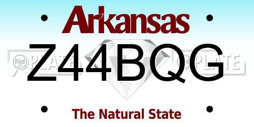 Z44BQG Arkansas License Plate