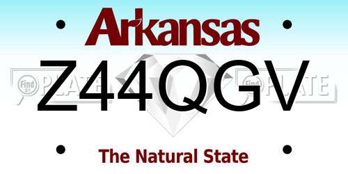 Z44QGV Arkansas License Plate