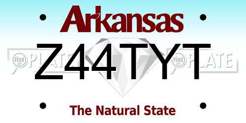 Z44TYT Arkansas License Plate