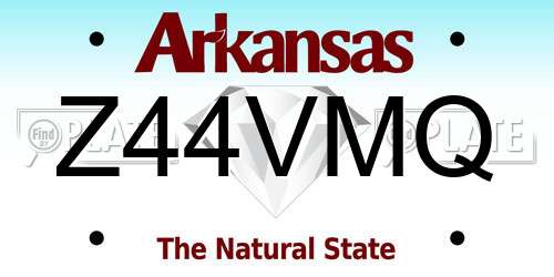 Z44VMQ Arkansas License Plate