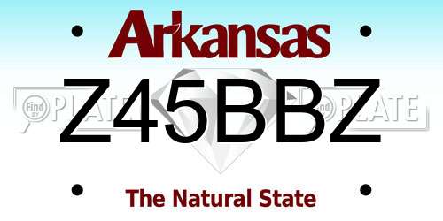 Z45BBZ Arkansas License Plate