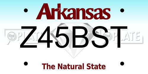 Z45BST Arkansas License Plate