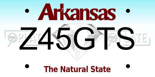 Z45GTS Arkansas License Plate