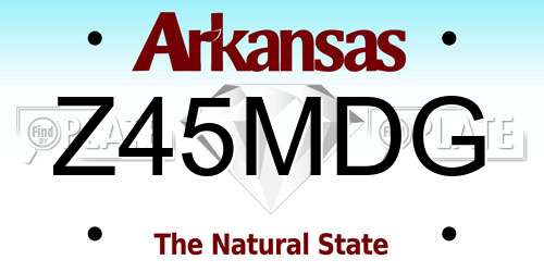 Z45MDG Arkansas License Plate
