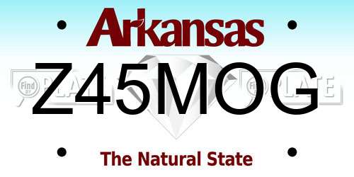Z45MOG Arkansas License Plate