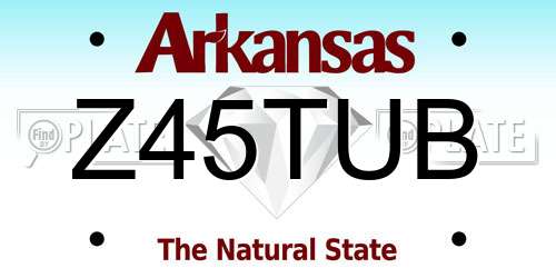 Z45TUB Arkansas License Plate