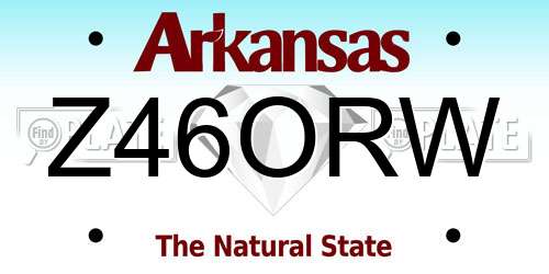 Z46ORW Arkansas License Plate