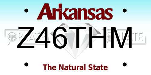Z46THM Arkansas License Plate
