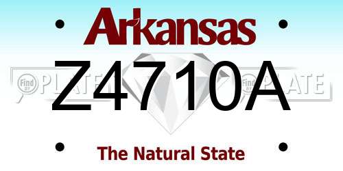 Z4710A Arkansas License Plate