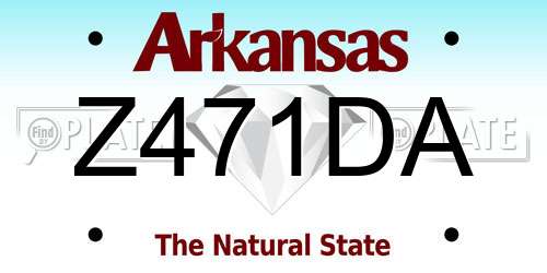 Z471DA Arkansas License Plate