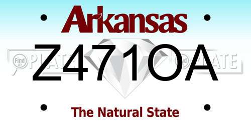 Z471OA Arkansas License Plate