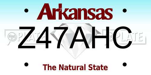 Z47AHC Arkansas License Plate