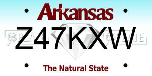 Z47KXW Arkansas License Plate