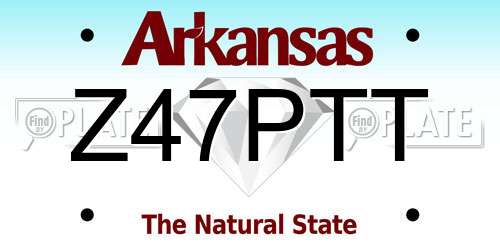Z47PTT Arkansas License Plate