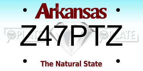 Z47PTZ Arkansas License Plate