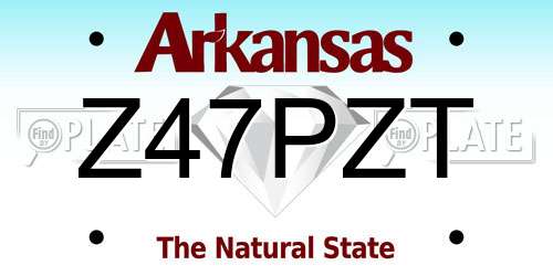 Z47PZT Arkansas License Plate
