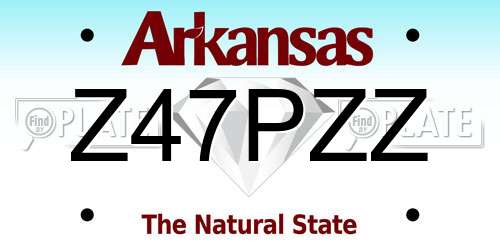 Z47PZZ Arkansas License Plate