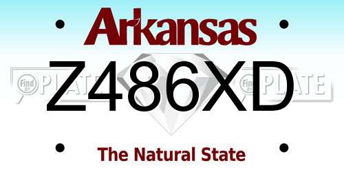 Z486XD Arkansas License Plate