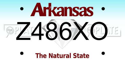 Z486XO Arkansas License Plate