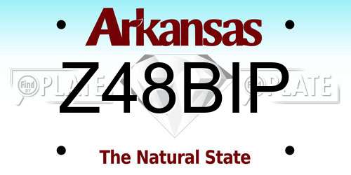 Z48BIP Arkansas License Plate